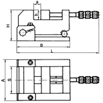 Схема тисков станочных лекальных